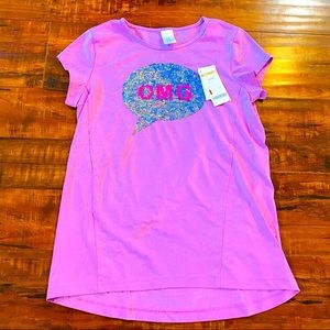 Gymboree Pink Reverse sequins Girl tee